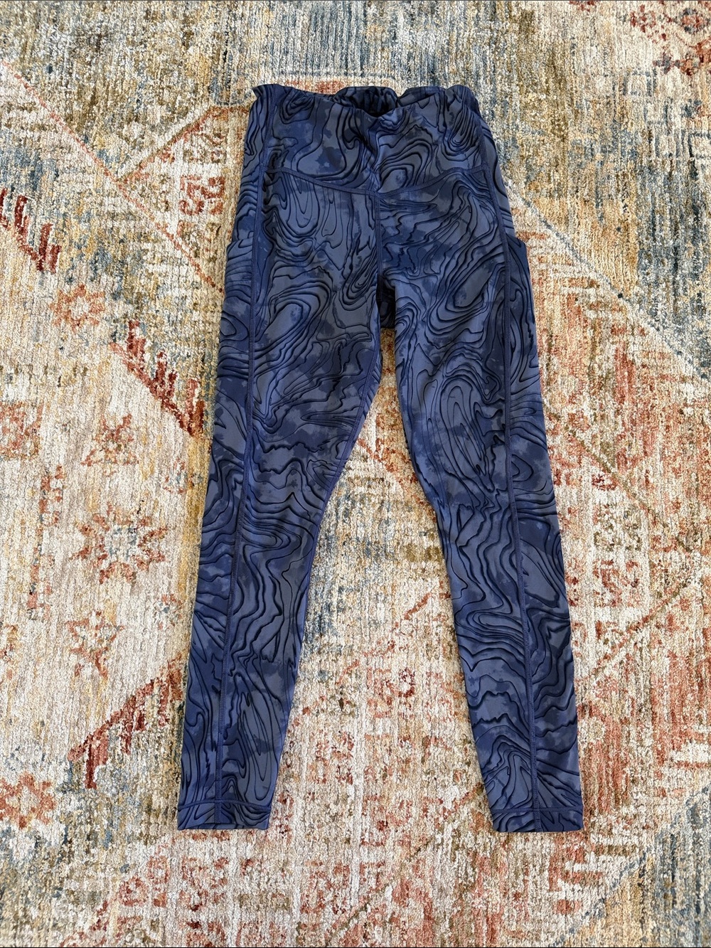 Athleta Navy Swirl High-Rise Jeggings